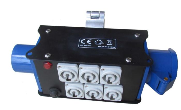 Distributore PD10-  In 16A 220V - Out 1X16A 220V + 6X Powercon