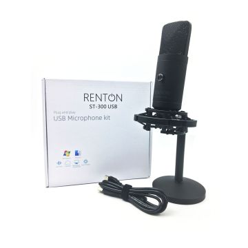 Microfono ST300 USB PodCaster - Studio with Headphone Monitoring Jack and Shock Mount