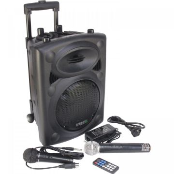 Ibiza PORT8VHF-BT cassa portatile con micorofoni, USB/MP3/Bluetooth