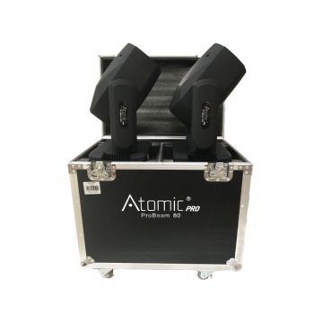 Atomic Pro Led Beam100 coppia teste mobili con flightcase