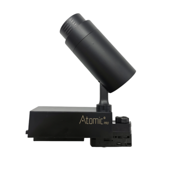 Faretto LED Nero per binario FLZ-30 zoom 15°-60° 30 Watt 4000K