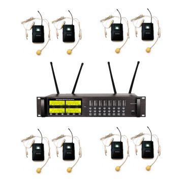 Renton UHF608BP radiomicrofono con 8 mic. archetto