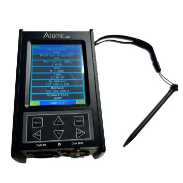 Atomic Pro Guru tester DMX/RDM, ArtNET e Midi
