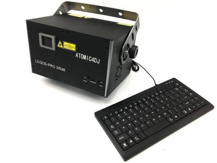 Laser ATOMIC4DJ LOGOS-PRO 3Watt RGB  30K Scanner